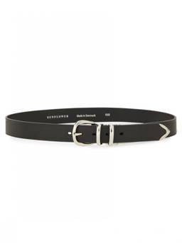 Sunflower - Black Solid Buckle Belt