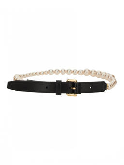 Moschino - Black Embellished Buckle Belt