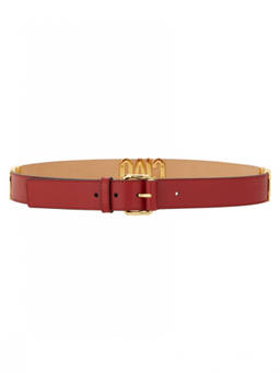 Moschino - Red Solid Buckle Belt