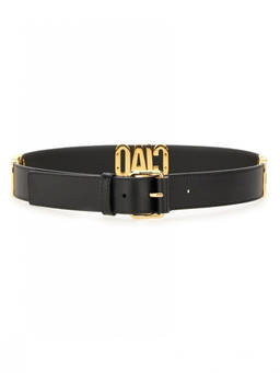 Moschino - Black Solid Buckle Belt