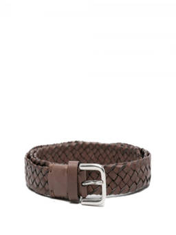 Parosh - Brown Woven Buckle Belt