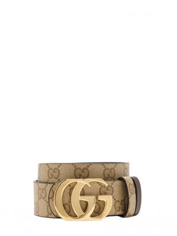 Gucci - Beige Gg Logo Belt