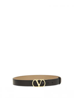 Valentino Garavani - Black Vlogo Solid Reversible Belt