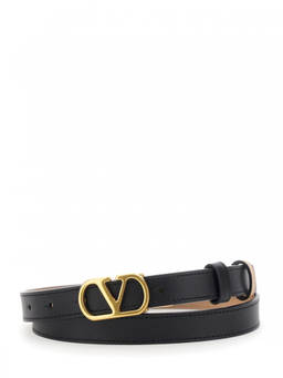Valentino Garavani - Black Vlogo Reversible Belt