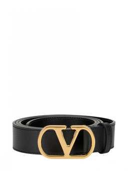 Valentino Garavani - Black Vlogo Signature Buckle Belt