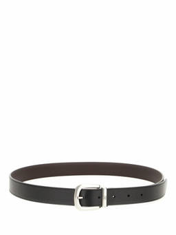 Valentino Garavani - Black Solid Reversible Belt
