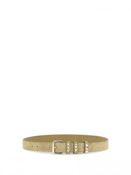 Valentino Garavani - Beige Textured Buckle Belt