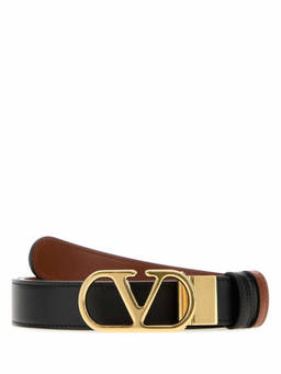 Valentino Garavani - Black Vlogo Reversible Belt