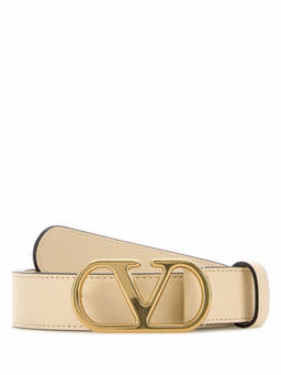 Valentino Garavani - Beige Vlogo Signature Buckle Belt