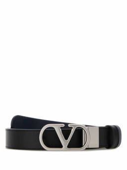 Valentino Garavani - Black Solid Reversible Belt