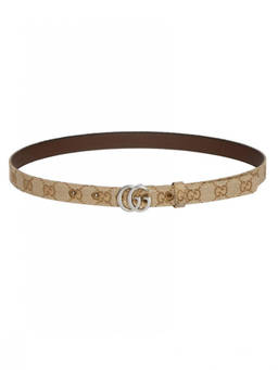 Gucci - Beige Gg Logo Buckle Belt
