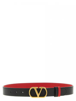 Valentino Garavani - Black Vlogo Reversible Belt