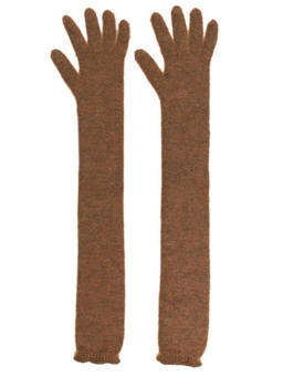 Max Mara - Brown Knitted Solid Gloves
