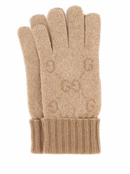 Gucci - Beige Logo Gloves