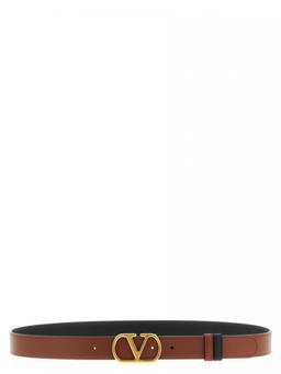 Valentino Garavani - Brown Vlogo Reversible Belt