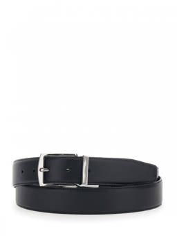 Giorgio Armani - Black Solid Reversible Belt