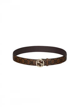 Gucci - Brown Gg Logo Buckle Belt