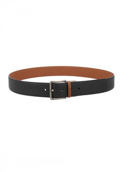 Zegna - Black Solid Reversible Belt (38)
