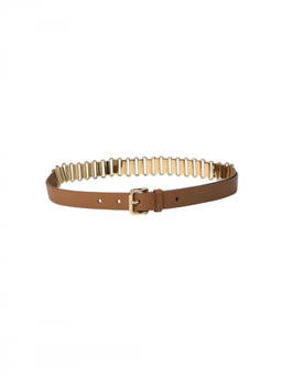 Miu Miu - Light Brown Embellished Chain Buckle Belt (28)
