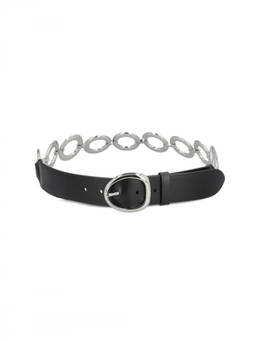 Miu Miu - Black Embellished Chain Buckle Belt