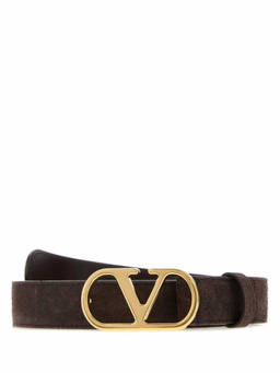 Valentino Garavani - Brown Vlogo Signature Solid Belt