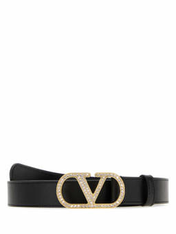 Valentino Garavani - Black Vlogo Signature Solid Belt