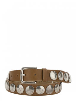 Golden Goose - Brown Studded Buckle Belt