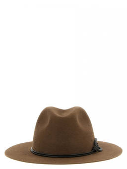 Brunello Cucinelli - Brown Textured Fedora Hat