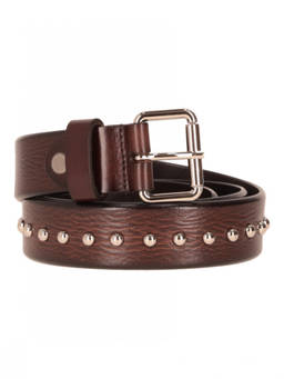 Parosh - Dark Brown Studded Belt