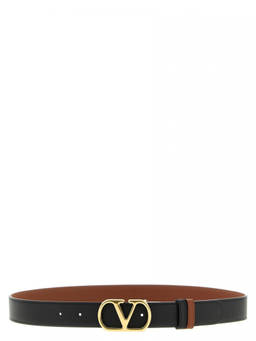 Valentino Garavani - Black Logo Reversible Belt