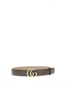 Gucci - Dark Taupe Gg Buckle Belt