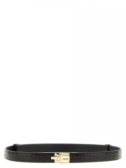 Tom Ford - Dark Brown T Latch Buckle Belt