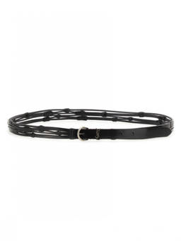 Saint Laurent - Black Crescent Moon Buckle Belt (38)