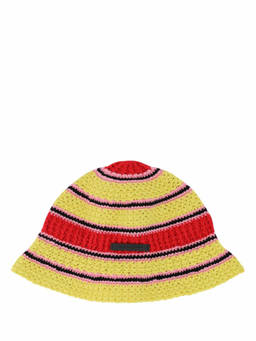 Stella McCartney - Yellow Red Crochet Hat