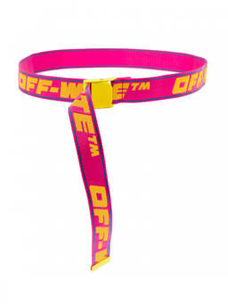 OFF-WHITE - Fuchsia Logo Adjustable Buckle Belt