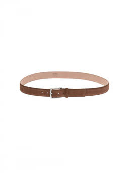 Zegna - Brown Textured Formal Belt (38)