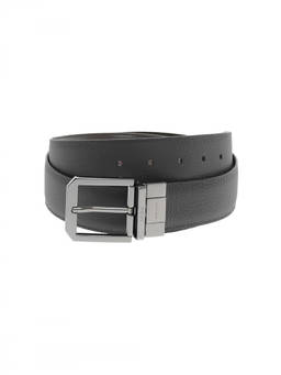 Zegna - Brown Reversible Textured Belt (38)