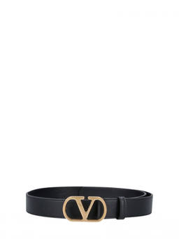 Valentino Garavani - Black Logo Buckle Belt