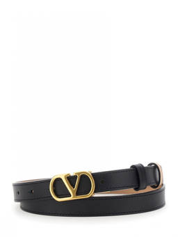 Valentino Garavani - Black Vlogo Signature Reversible Belt