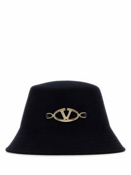 Valentino Garavani - Navy Blue Logo Bucket Hat
