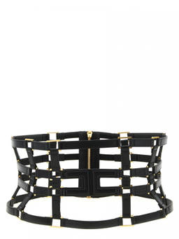 Elisabetta Franchi - Black Classic Textured Belt