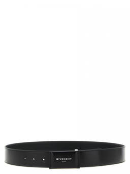 Givenchy - Black Antigona Logo Buckle Solid Belt