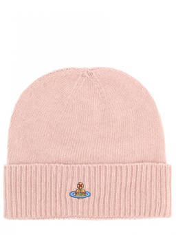Vivienne Westwood - Light Pink Ribbed Beanie Cap