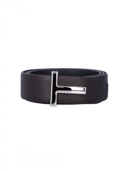 Tom Ford - Dark Brown T Logo Belt
