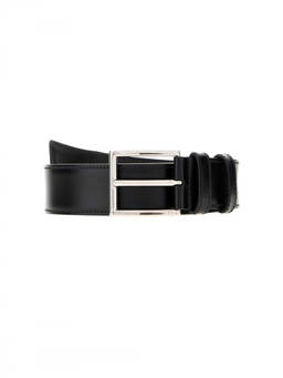 PRADA - Black Solid Buckle Belt