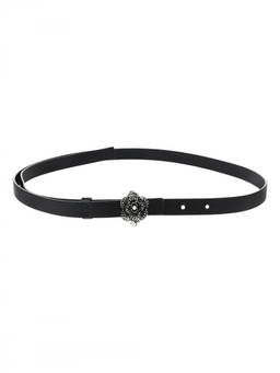 DIOR - Black Embellished Buckle Solid Belt (28)
