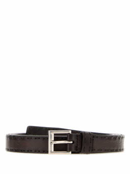 PRADA - Brown Logo Buckle Belt