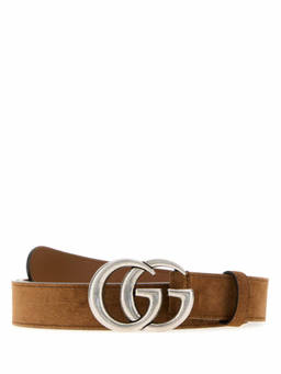 Gucci - Brown Texture Logo Buckle Belt (32)