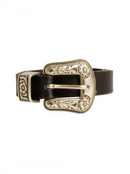 Golden Goose - Black Embellished Buckle Belt