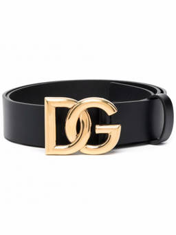 Dolce&Gabbana - Black Signature Logo Buckle Belt